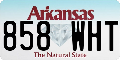AR license plate 858WHT