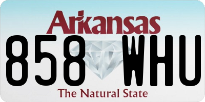 AR license plate 858WHU
