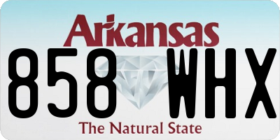 AR license plate 858WHX
