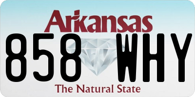 AR license plate 858WHY