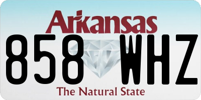 AR license plate 858WHZ
