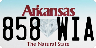 AR license plate 858WIA