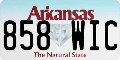 AR license plate 858WIC
