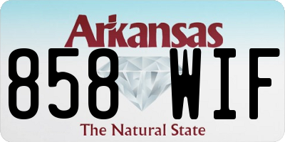 AR license plate 858WIF