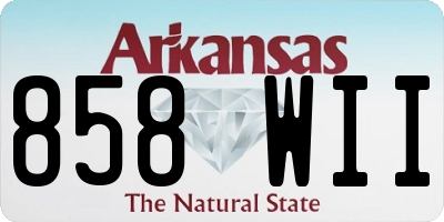 AR license plate 858WII
