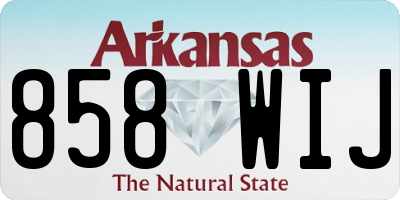 AR license plate 858WIJ