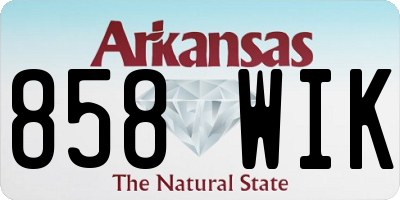 AR license plate 858WIK
