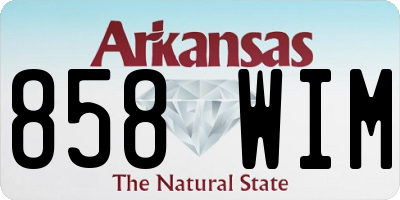 AR license plate 858WIM