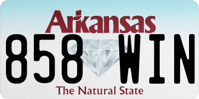 AR license plate 858WIN