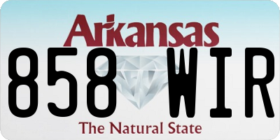 AR license plate 858WIR