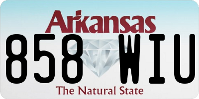 AR license plate 858WIU