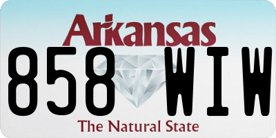 AR license plate 858WIW