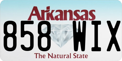 AR license plate 858WIX