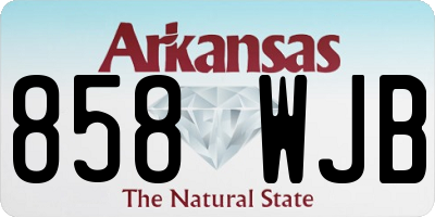 AR license plate 858WJB