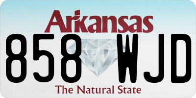 AR license plate 858WJD