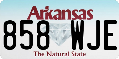 AR license plate 858WJE