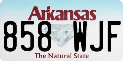 AR license plate 858WJF