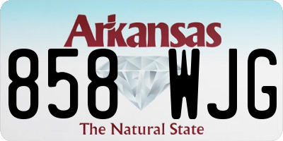 AR license plate 858WJG