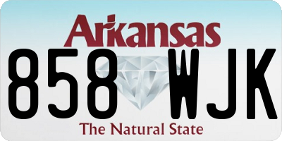 AR license plate 858WJK
