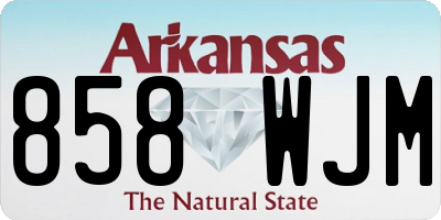 AR license plate 858WJM