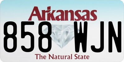 AR license plate 858WJN