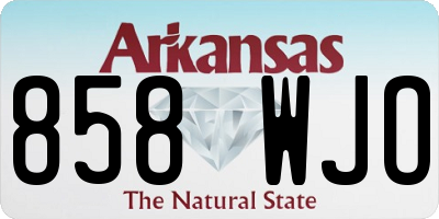 AR license plate 858WJO