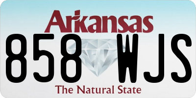 AR license plate 858WJS