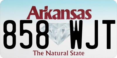 AR license plate 858WJT