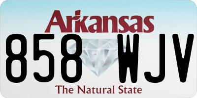 AR license plate 858WJV