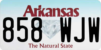 AR license plate 858WJW