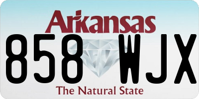 AR license plate 858WJX