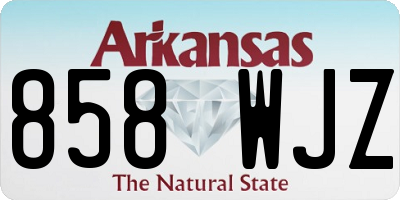 AR license plate 858WJZ
