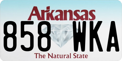 AR license plate 858WKA