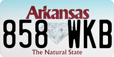 AR license plate 858WKB