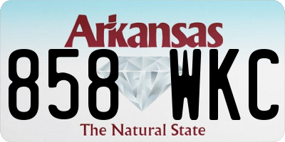AR license plate 858WKC