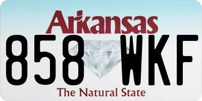 AR license plate 858WKF