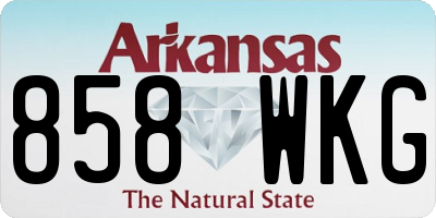 AR license plate 858WKG