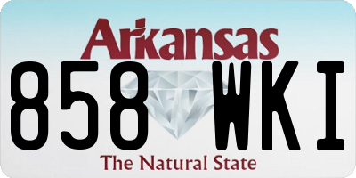 AR license plate 858WKI