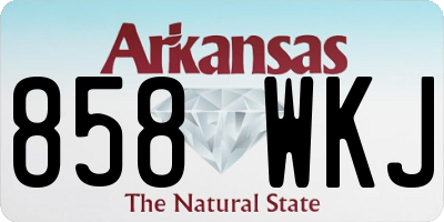 AR license plate 858WKJ