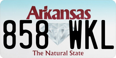 AR license plate 858WKL