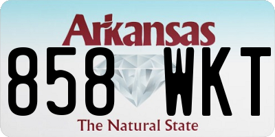 AR license plate 858WKT