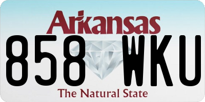 AR license plate 858WKU