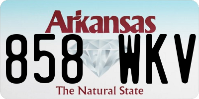 AR license plate 858WKV
