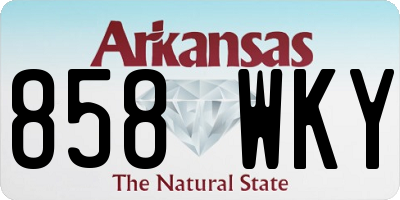 AR license plate 858WKY