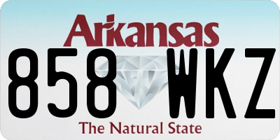 AR license plate 858WKZ