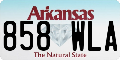 AR license plate 858WLA