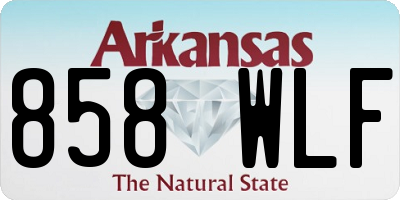 AR license plate 858WLF