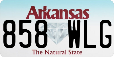 AR license plate 858WLG