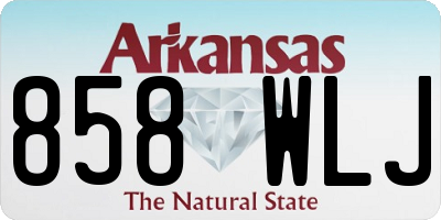AR license plate 858WLJ