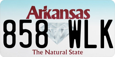 AR license plate 858WLK